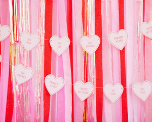 Conversation Heart Chipboard Banner