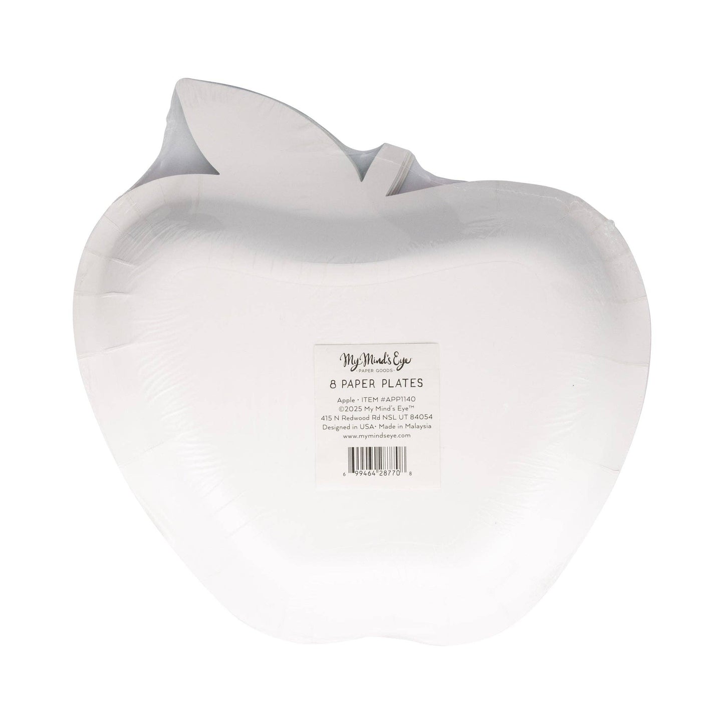 Apple Shaped Paper Plates- 8pk
