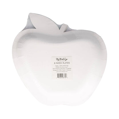 Apple Shaped Paper Plates- 8pk
