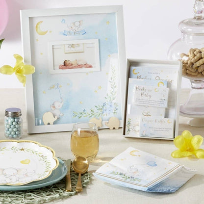 Blue Elephant Baby Shower Paper Lunch Napkins - 30pk