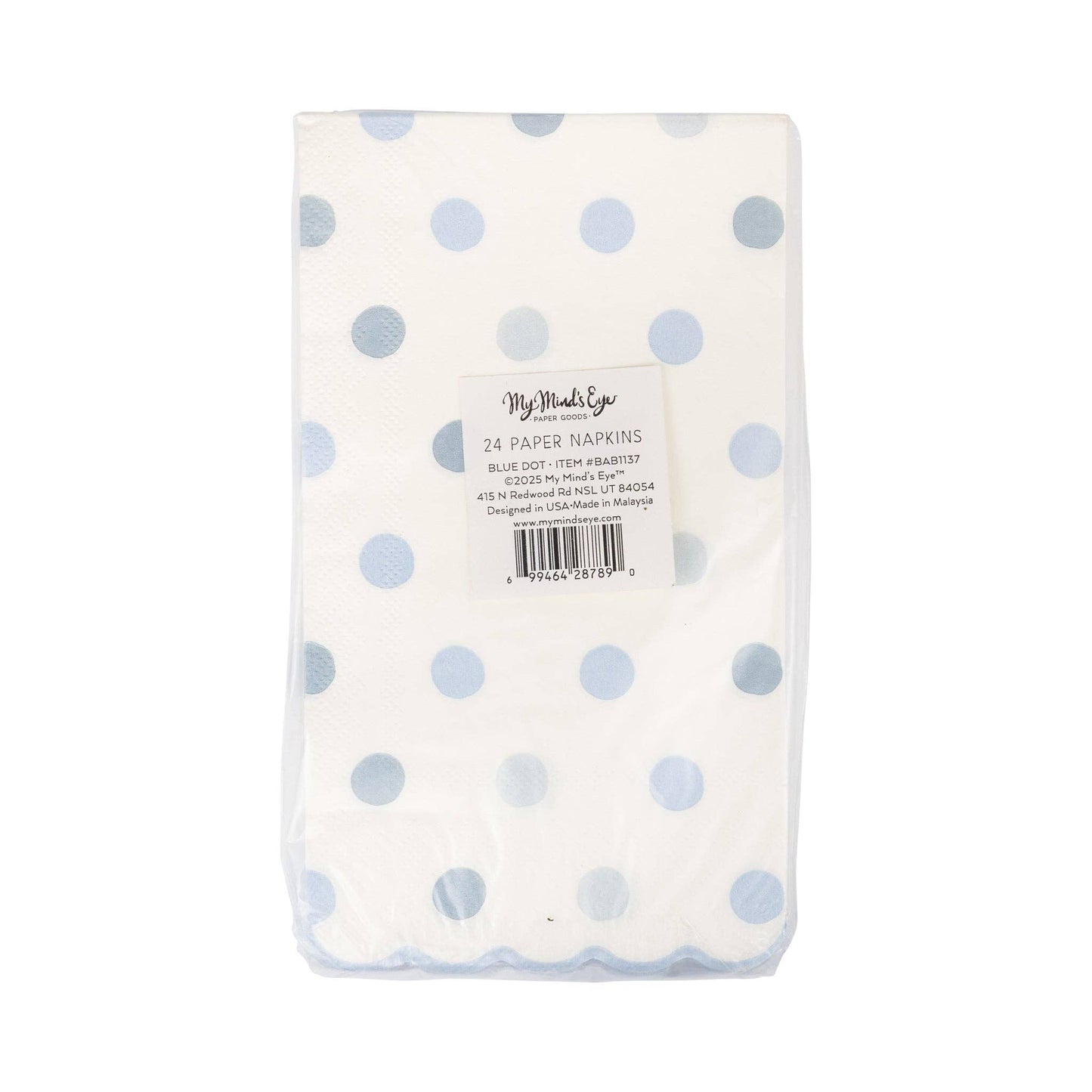 Baby Blue Polka Dot Dinner Napkins - 24pk