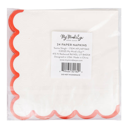 Santa Sleigh Cocktail Napkins - 24pk