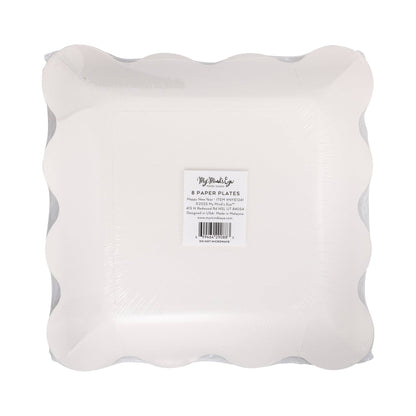 Gold Happy New Year Embossed Plates - 8pk