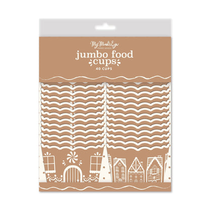 Gingerbread House Holiday Jumbo Food Treat Cups - 40pk