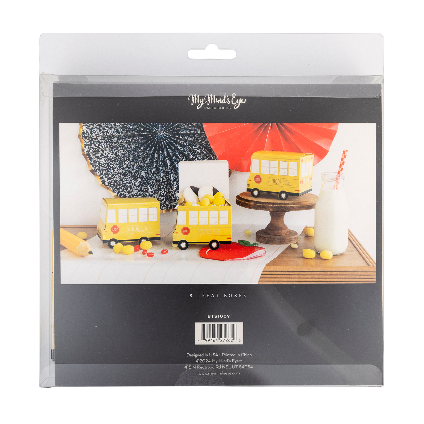 School Bus Party Favor Treat Boxes - 8pk