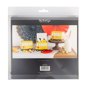 School Bus Party Favor Treat Boxes - 8pk