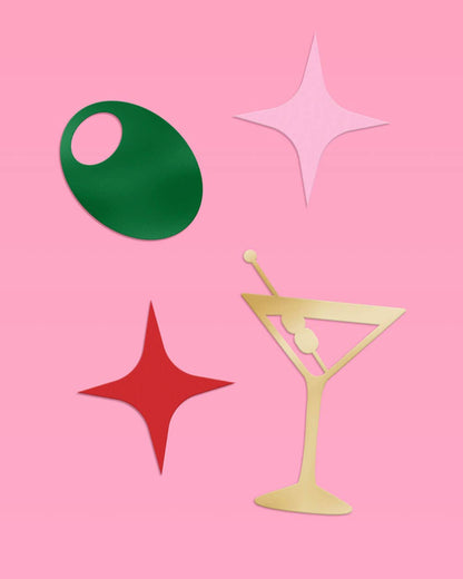 Martini & Olive Multicolor Foil Confetti