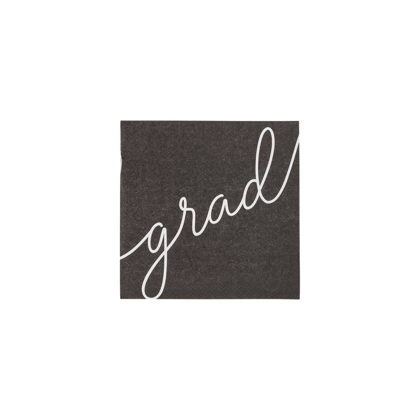 Script Grad Paper Cocktail Napkins - 24pk