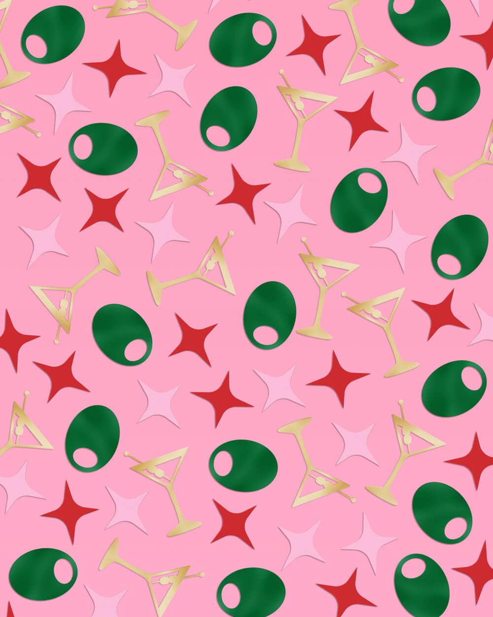 Martini & Olive Multicolor Foil Confetti