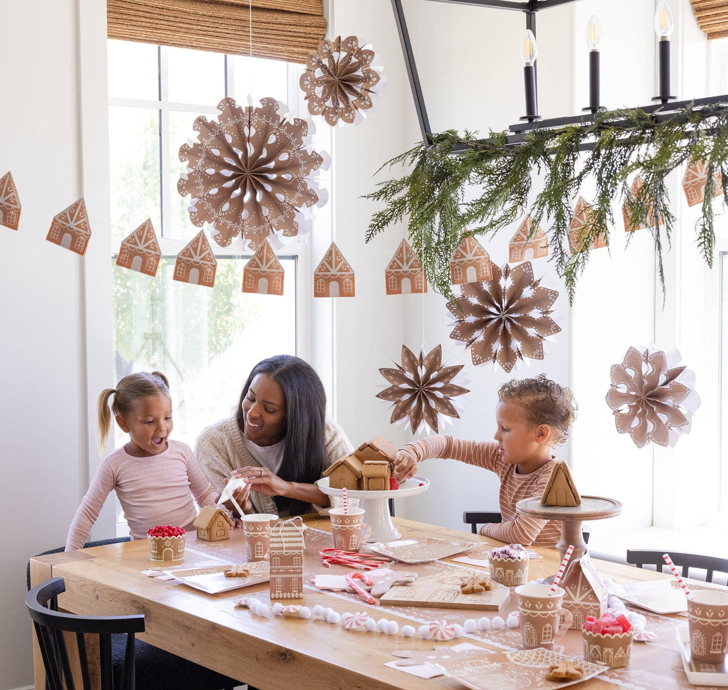 Gingerbread Party Fan Set Christmas Decor