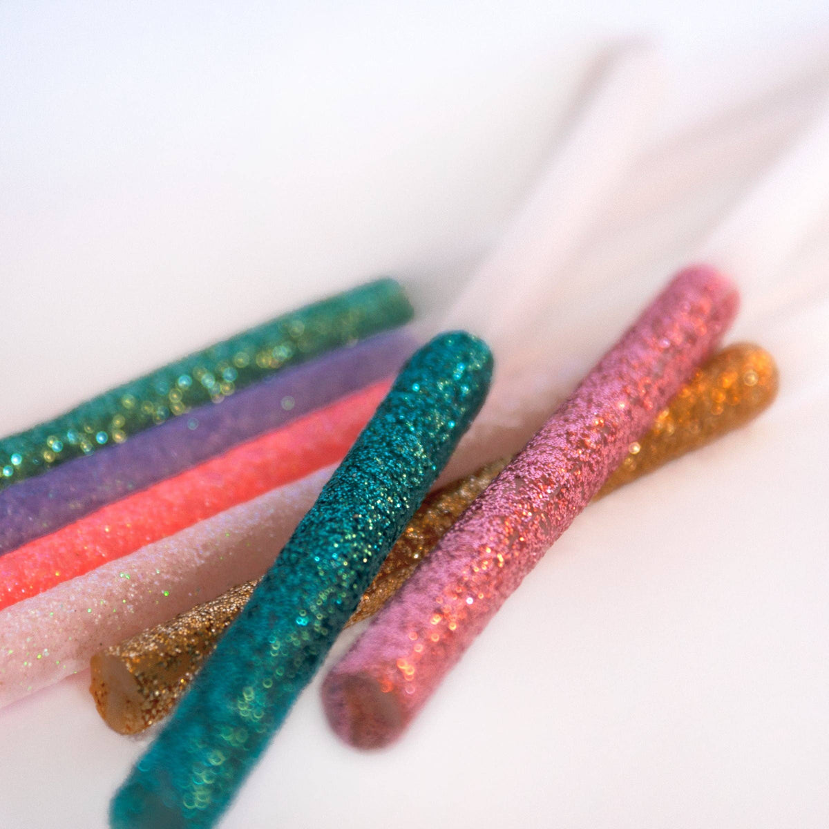 Multicolor Dipped Glitter Birthday Candles - 16pk
