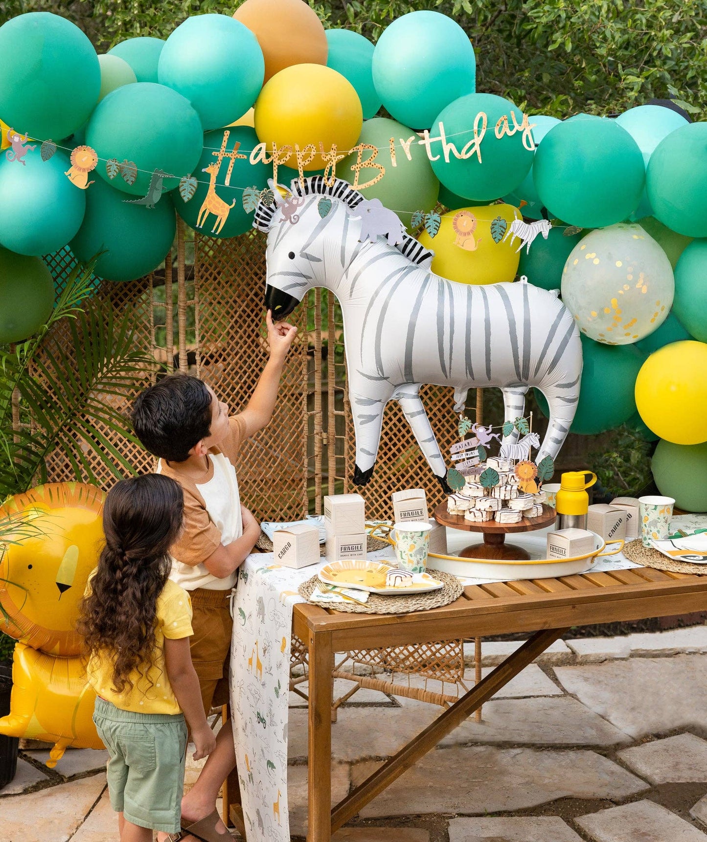 Safari Zebra Mylar Balloon