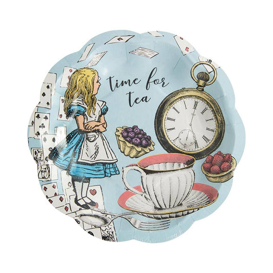 Alice in Wonderland Small Scalloped Plates - 12pk