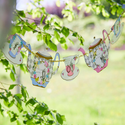 Alice in Wonderland Teapot Paper Party Garland