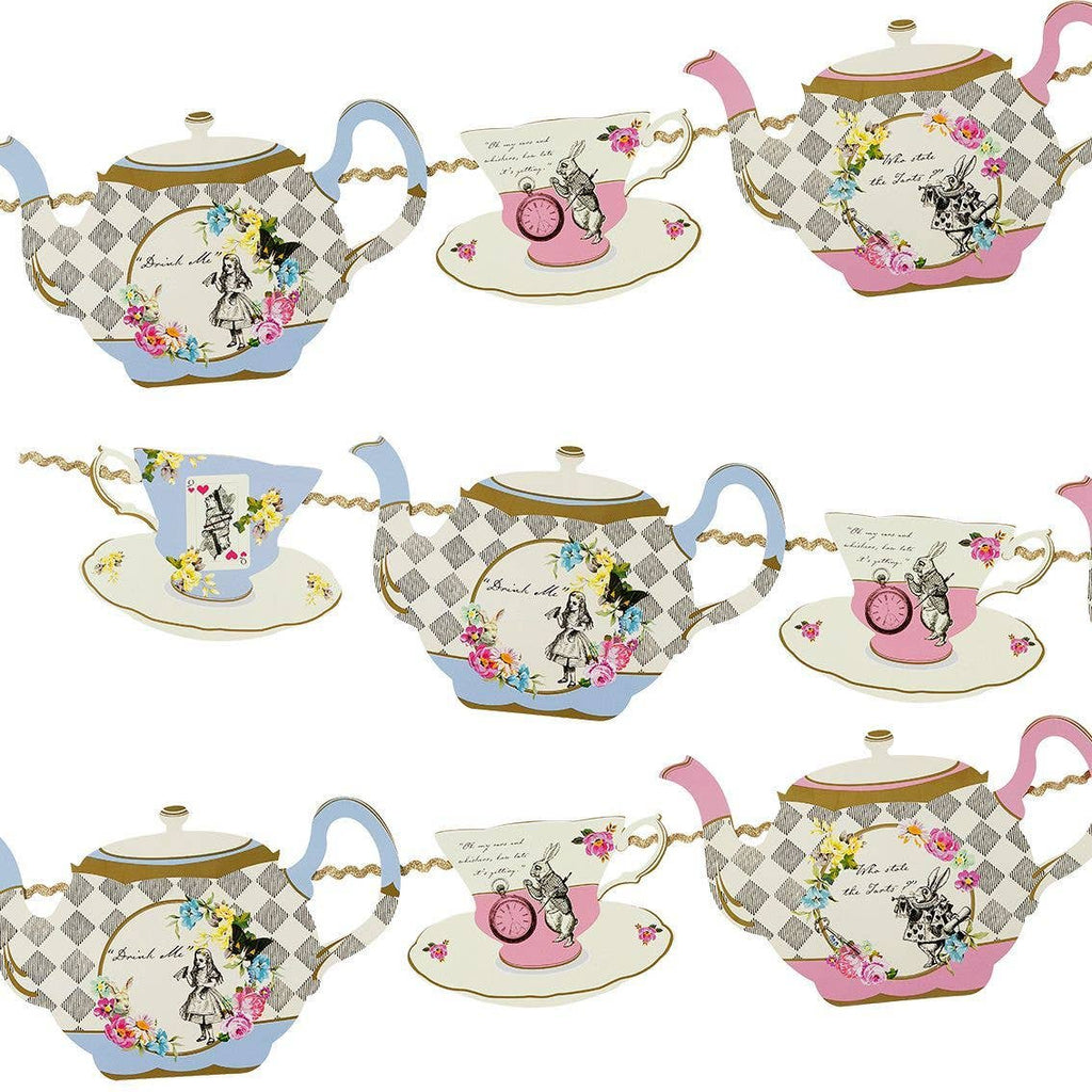 Alice in Wonderland Teapot Paper Party Garland