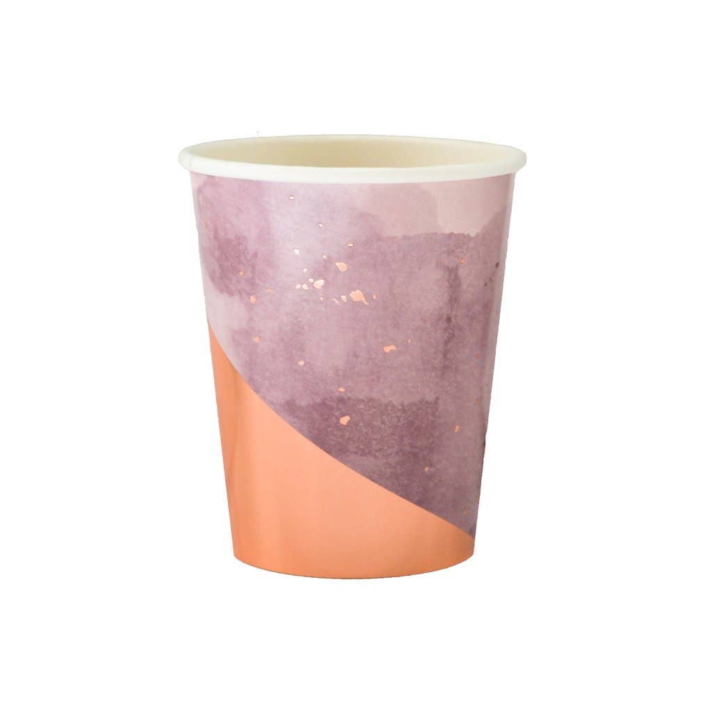 Amethyst - Light Purple Watercolor Paper Cups 8pk