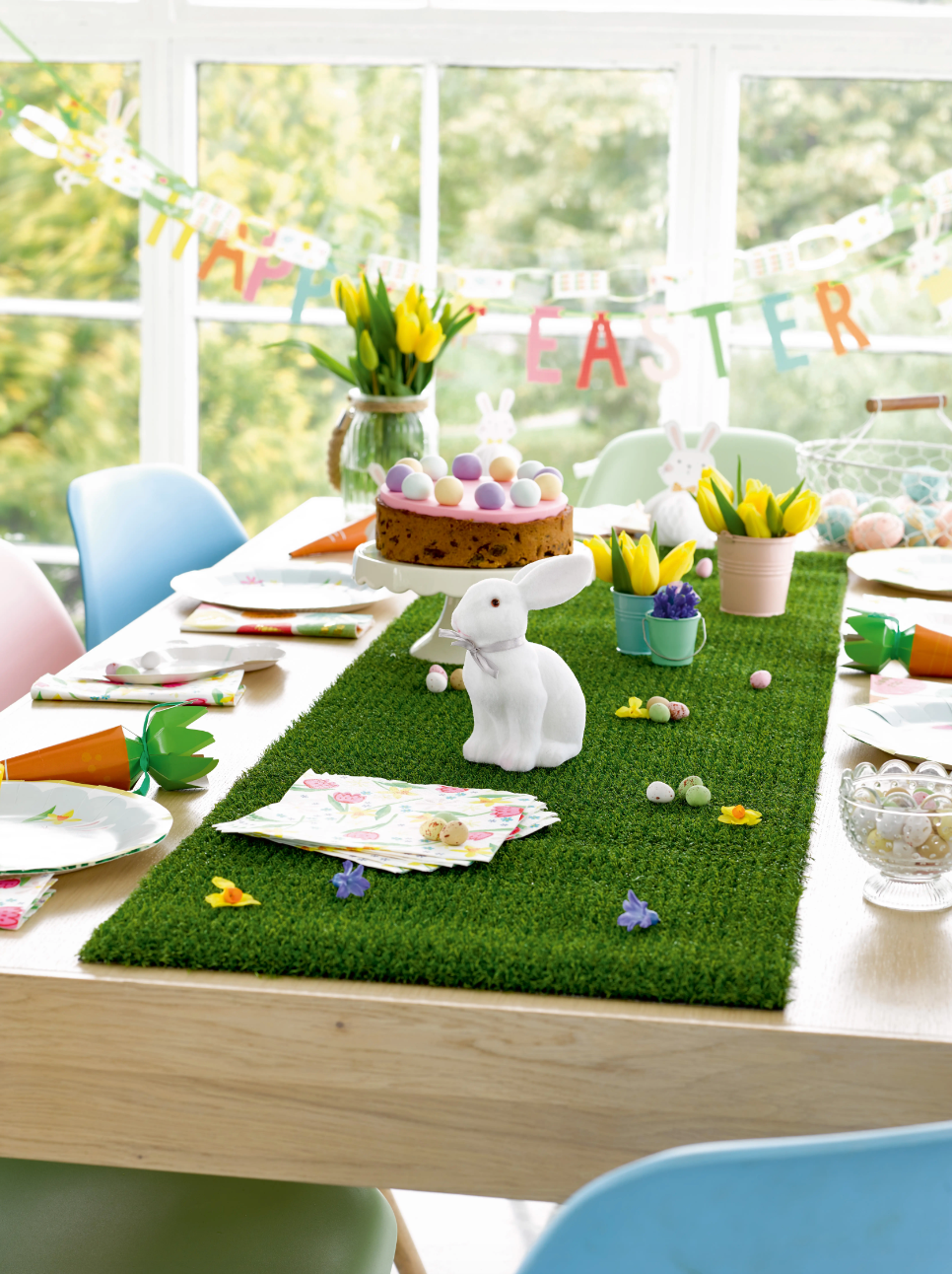 Mix & Match Artificial Grass Table Runner