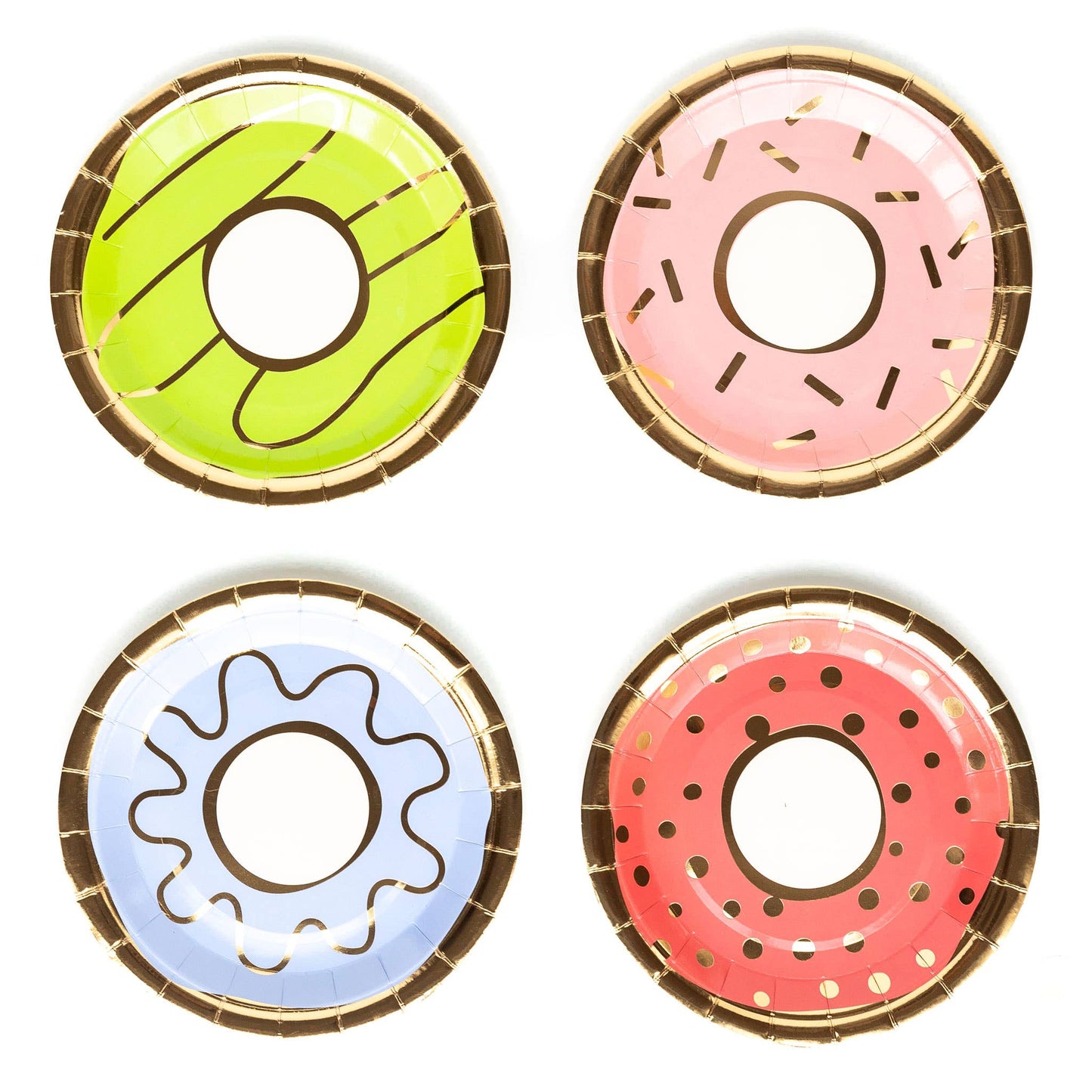 Assorted Donuts Small 7" Party Plates - 12pk