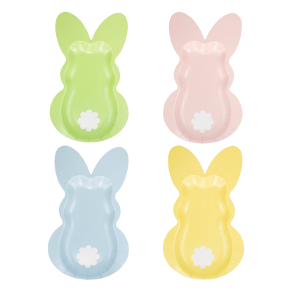 Assorted Pastel Bunny Paper Plate Set - 8pk