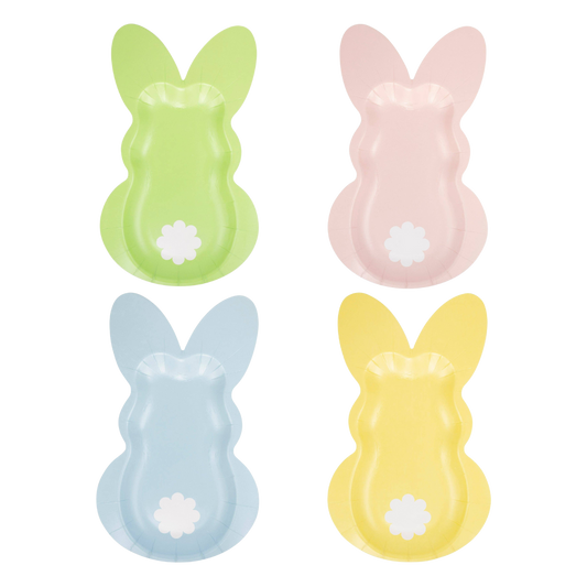 Assorted Pastel Bunny Paper Plate Set - 8pk