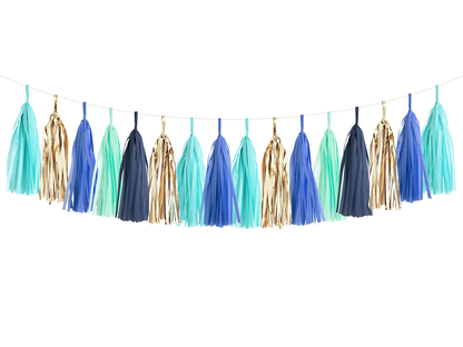 Blue Party Tassel Garland Kit