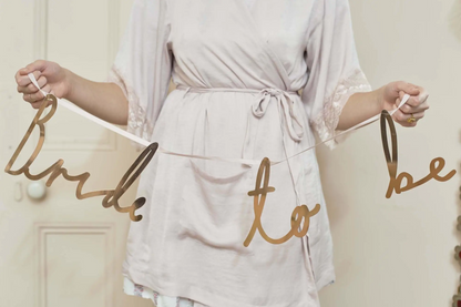 Rose Gold Bride-To-Be Script Banner