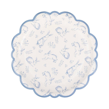 Bunny Toile 8" Paper Plates - 8pk