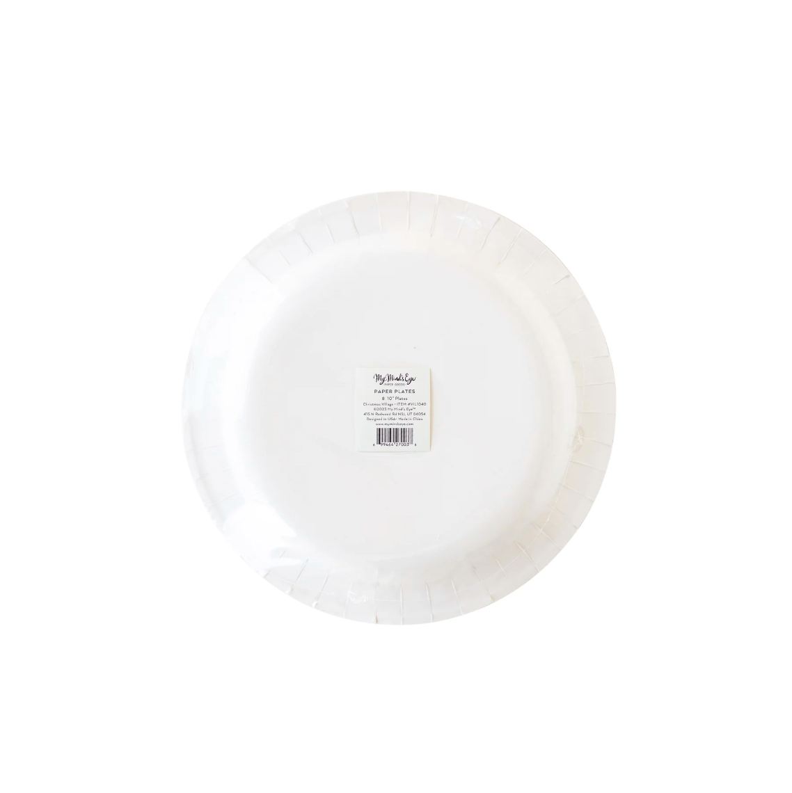 Village Christmas Round 10" Paper Plates - 8pk