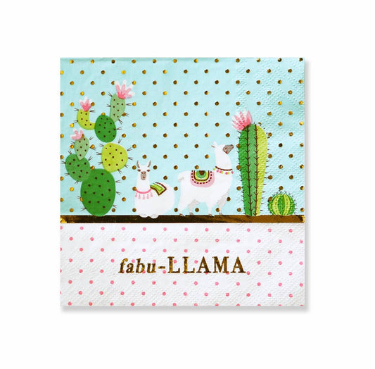 Cactus Llama Fiesta Party Napkins - 20pk