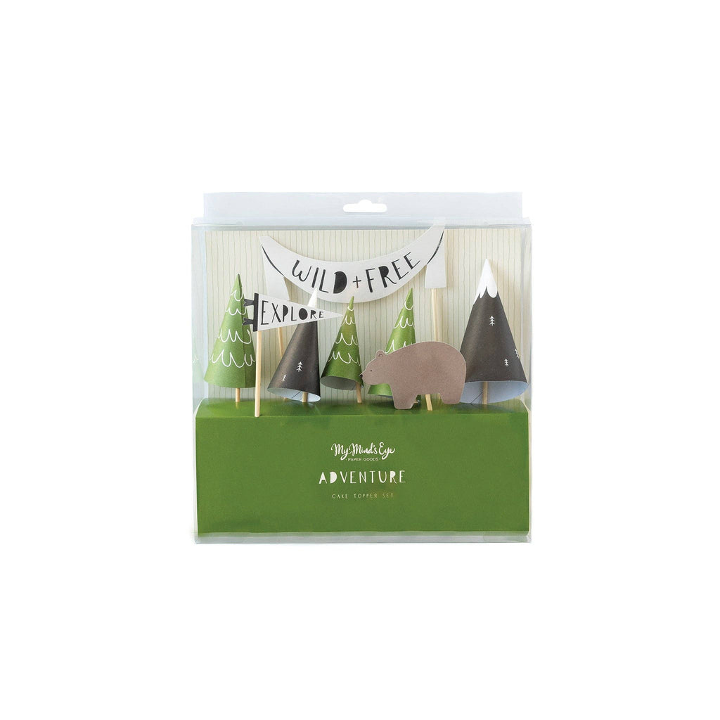 Camping Adventure Party Cake Topper Set
