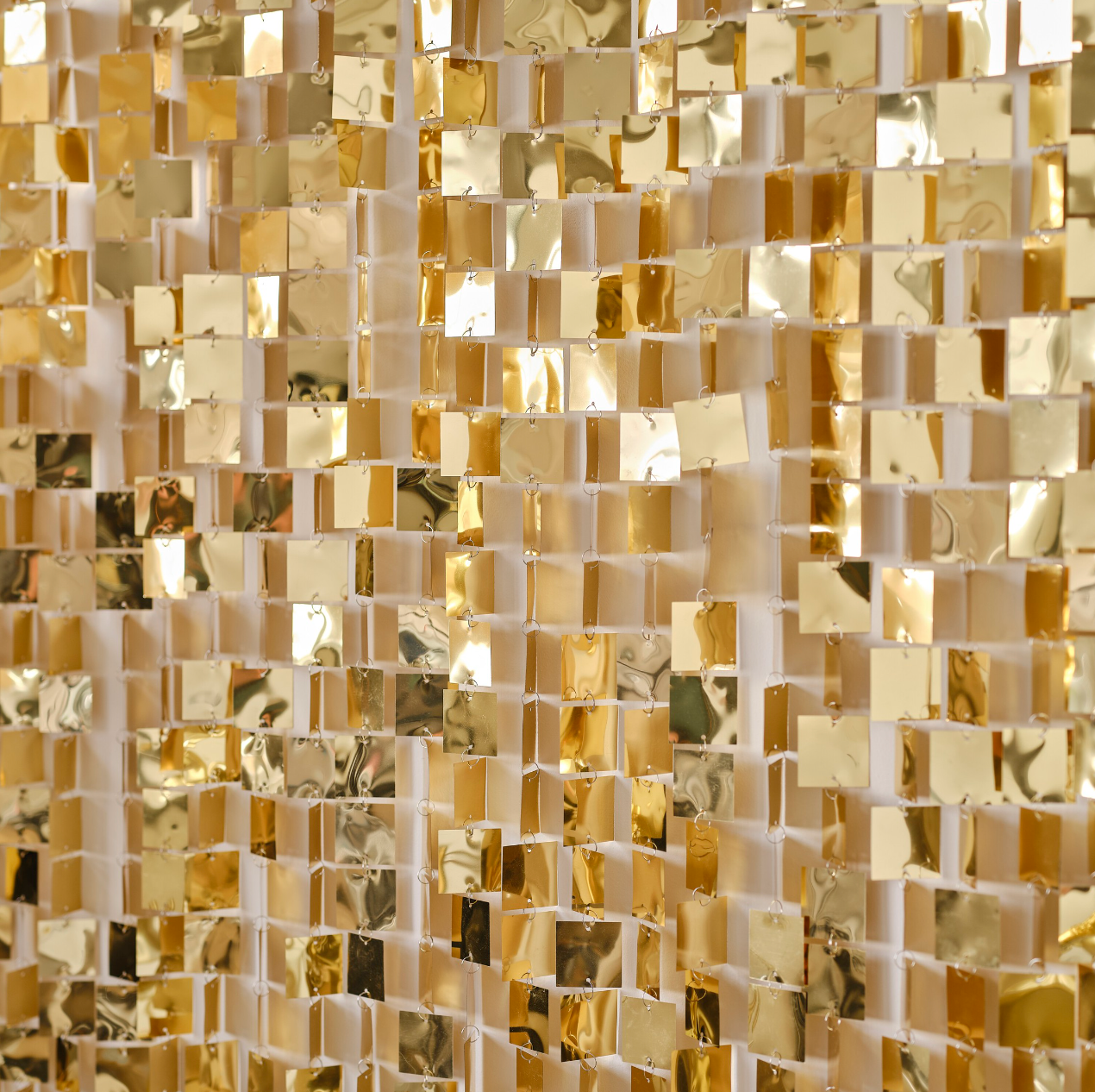 Champagne Gold Sequin Hanging Backdrop Party Decoration