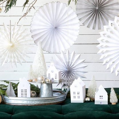 Winter White 3D Tabletop Houses