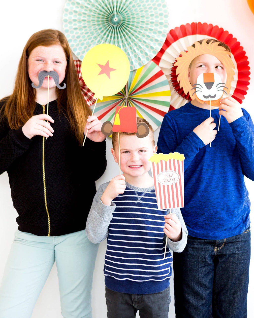 Circus Carnival Paper Party Photo Booth Props