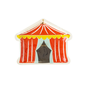 Circus Carnival Tent Shaped Paper Plates - 8pk