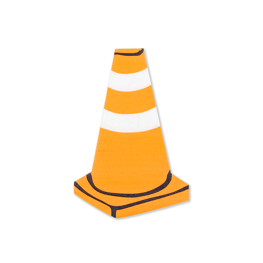 Under Construction Traffic Cone Beverage Napkins - 16pk