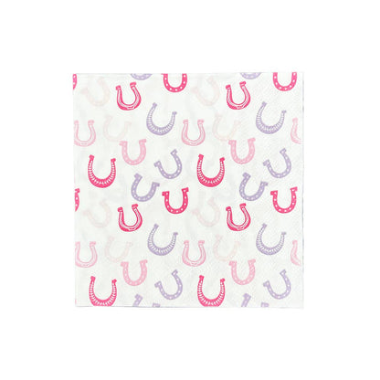 Cow Gal Horseshoe Beverage Napkins - 16pk