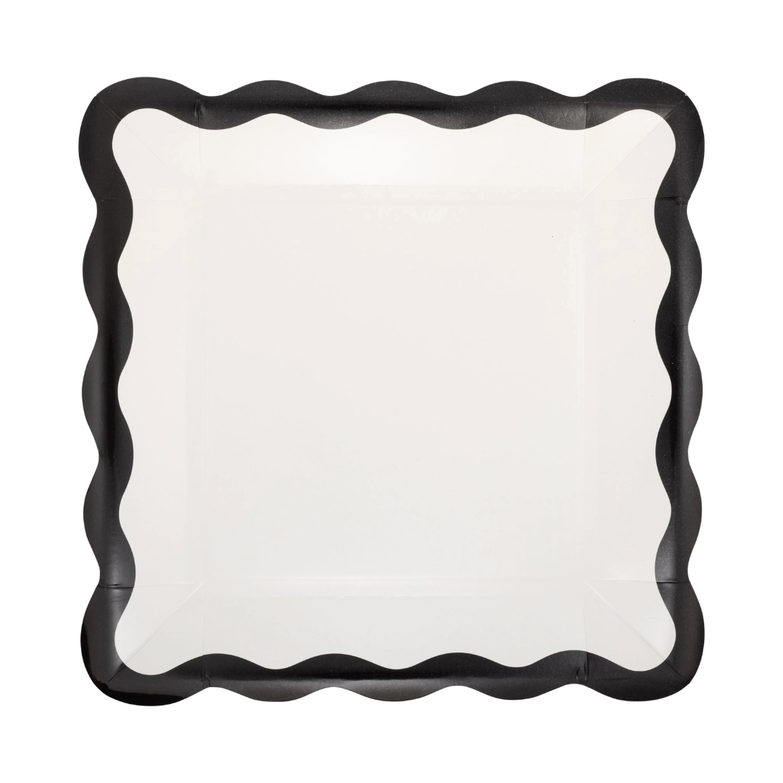 Cream and Black Ric Rac Paper Plates - 8pk