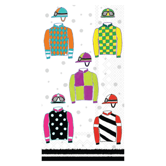 Kentucky Derby Jockey Silks Paper Guest Towel Napkins - 16pk