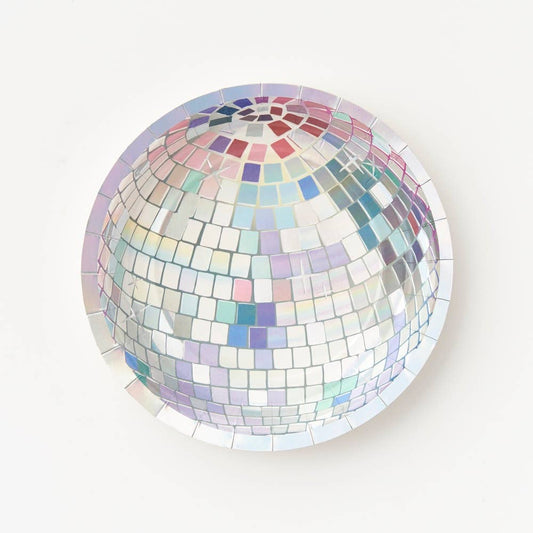 Disco Ball Small 7" Paper Party Plates - 10pk