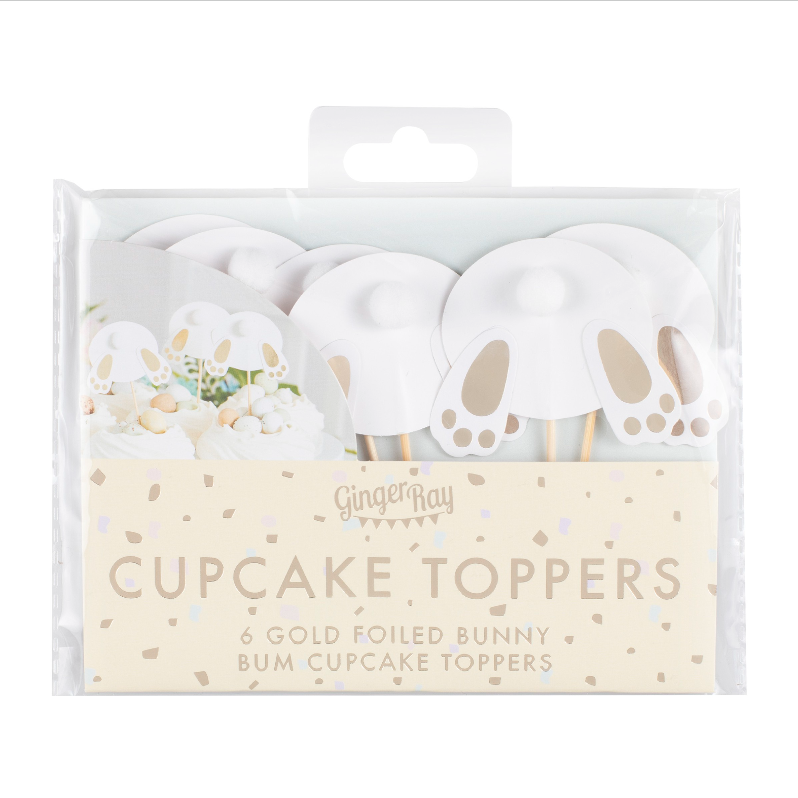 Easter Bunny Bum Cupcake Toppers