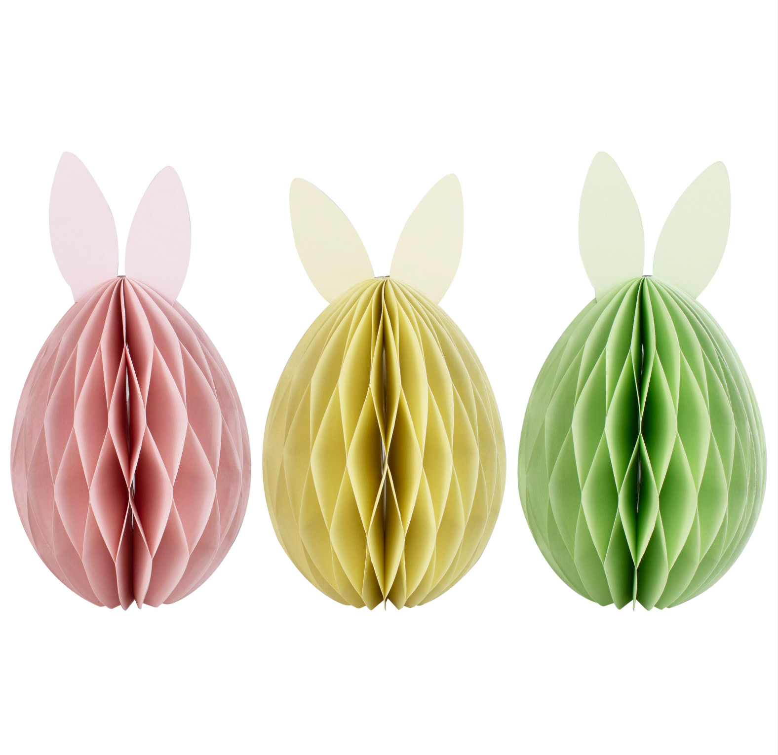 Easter Egg Honeycomb Decorations - Set of 3