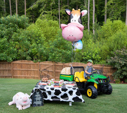 Cow Print Plastic Tablecloth Table Cover