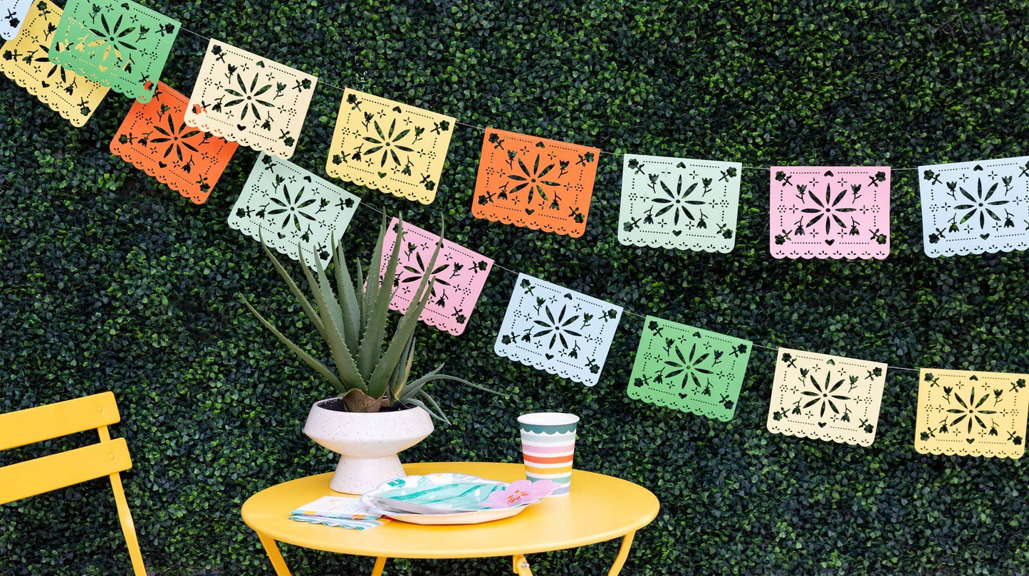 Fiesta Papel Picado Multicolor Banner