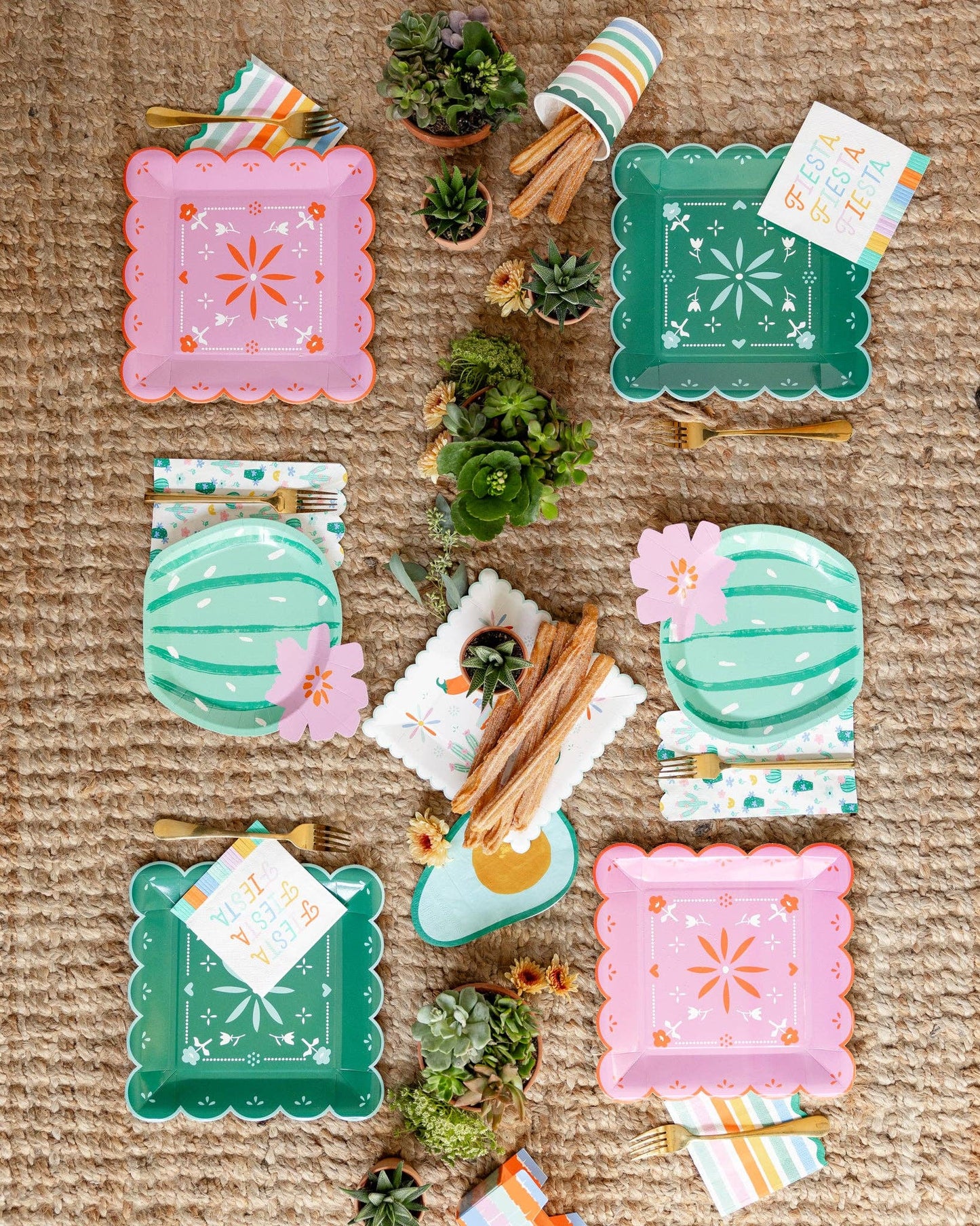 Fiesta Fringed Cocktail Napkins - 24pk