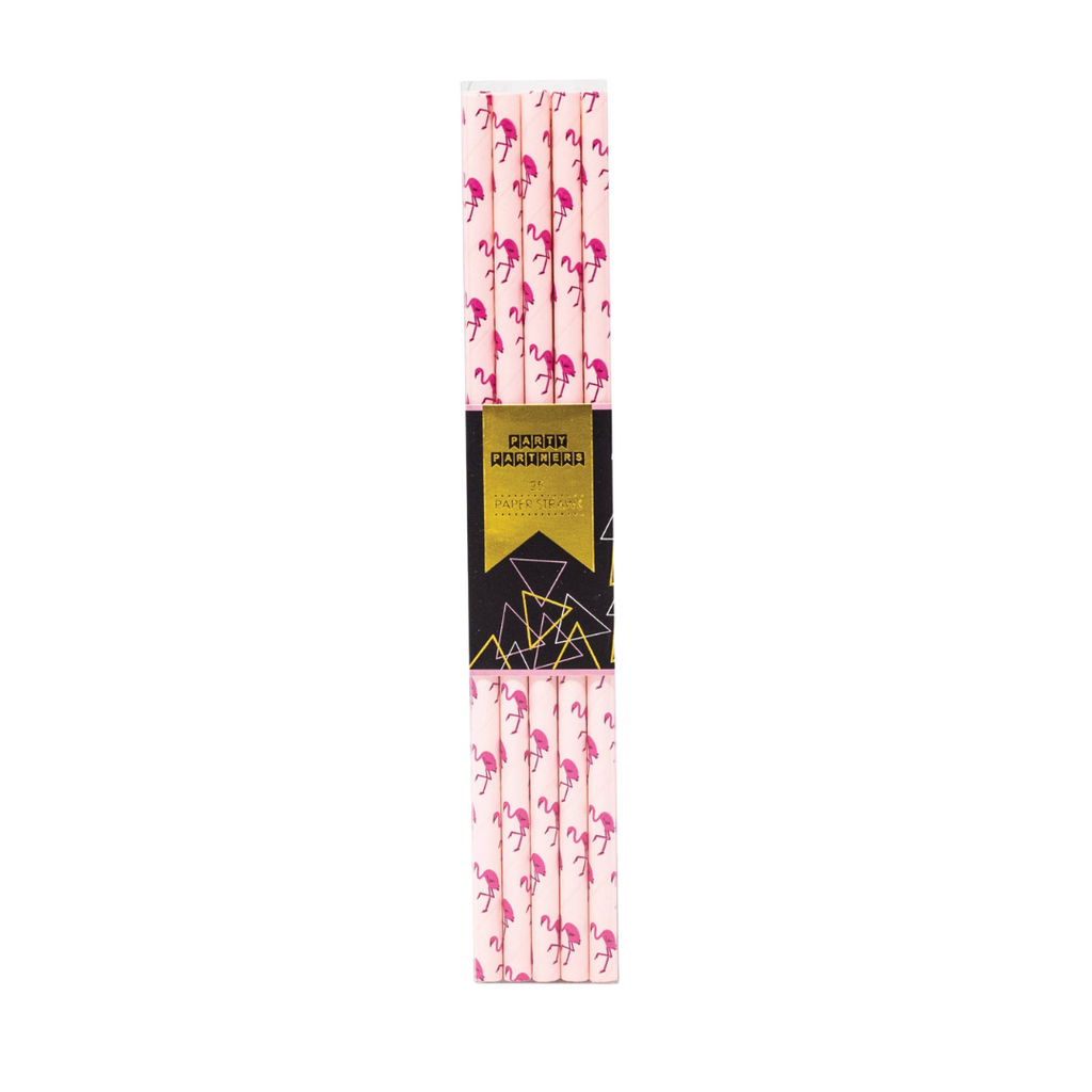 Flamingo Paper Straws - 25pk