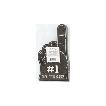 Football #1 Go Team Foam Hand Shaped Napkins