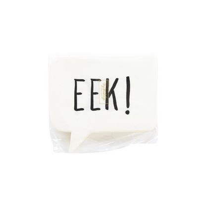 Frank & Mummy Eek! Word Bubble Shaped Dinner Napkins - 24pk