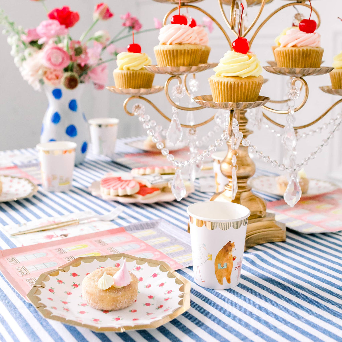 Tea Rose Small Paper Plates - 8pk