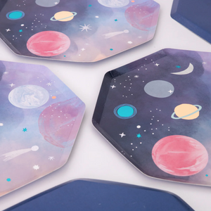 Galaxy Space Party Large Dinner Plates - 8pk