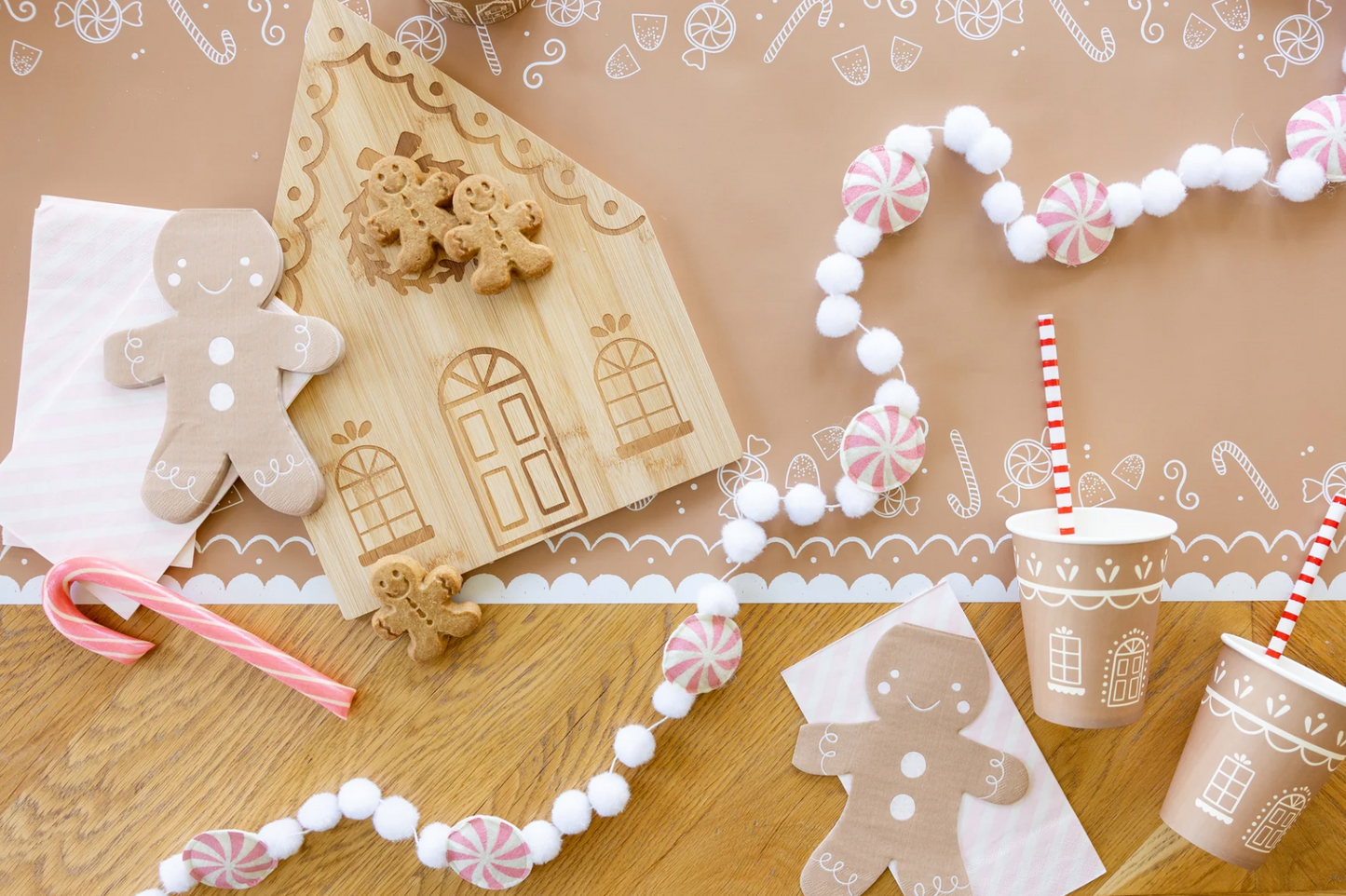 Gingerbread Holiday Table Paper Runner